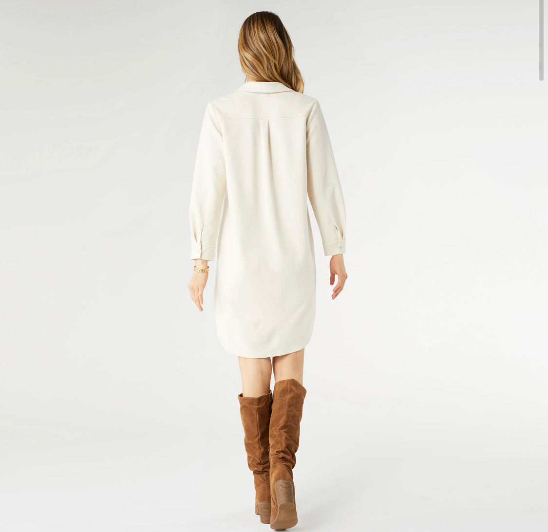 FAUX SUEDE DRESS