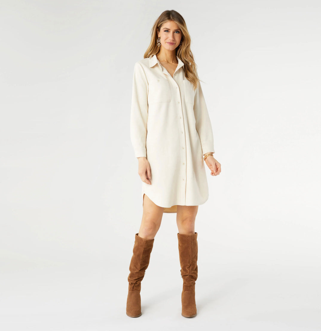 FAUX SUEDE DRESS