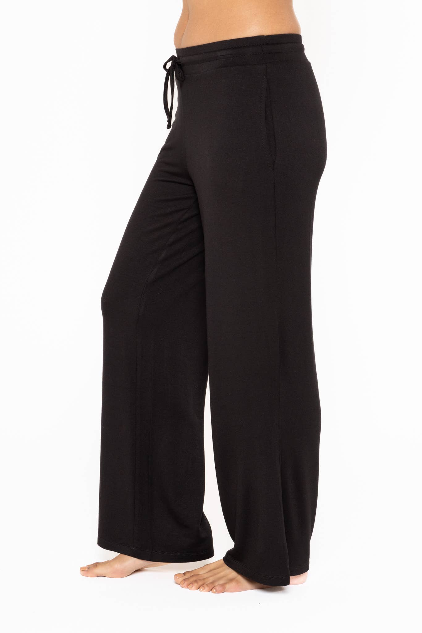 Mid-Rise Lounge Terry Pant: Black