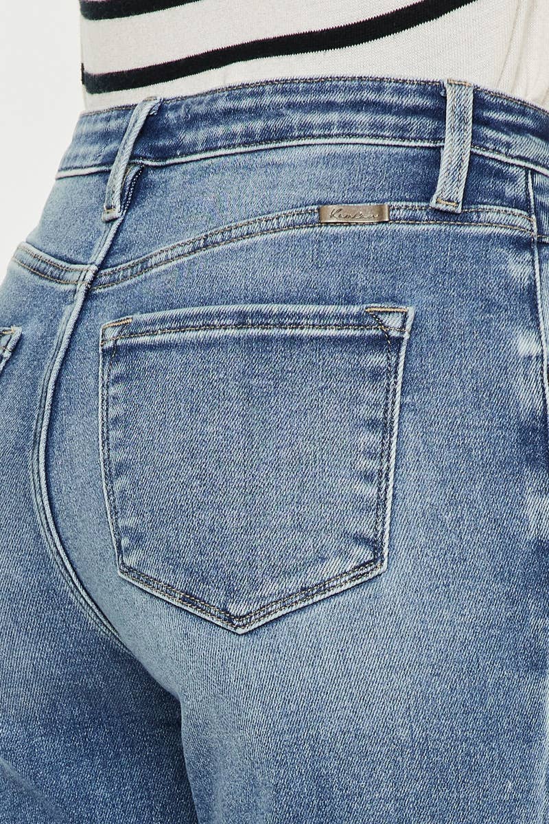 Kiana High Rise Slim Straight Leg Jeans