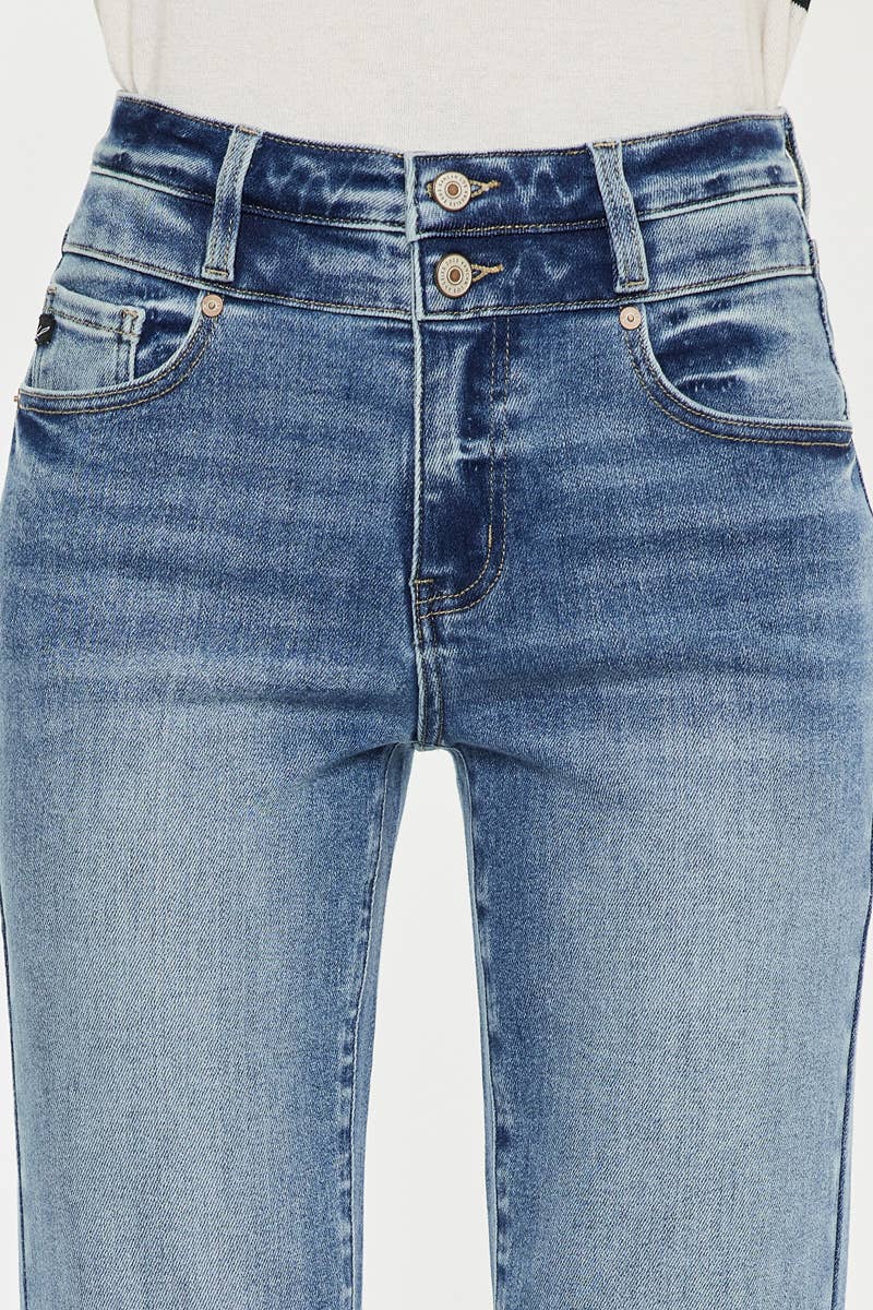 Kiana High Rise Slim Straight Leg Jeans