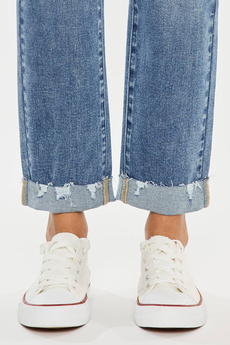 Kiana High Rise Slim Straight Leg Jeans
