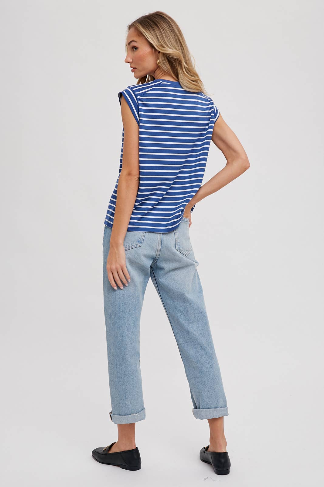 STRIPED TEE: IVORY