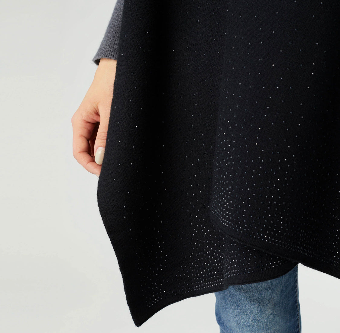 Blythe cardi wrap with sparkles - Black