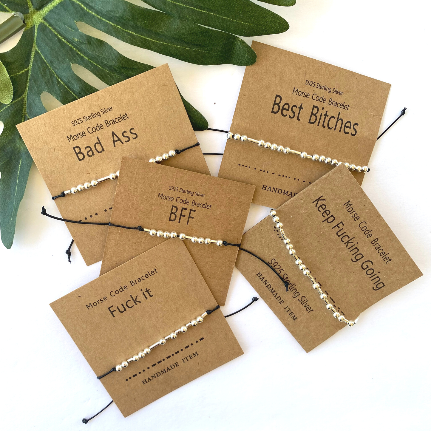 Juni Say It Morse Code Bracelets: Keep F-Ing Going