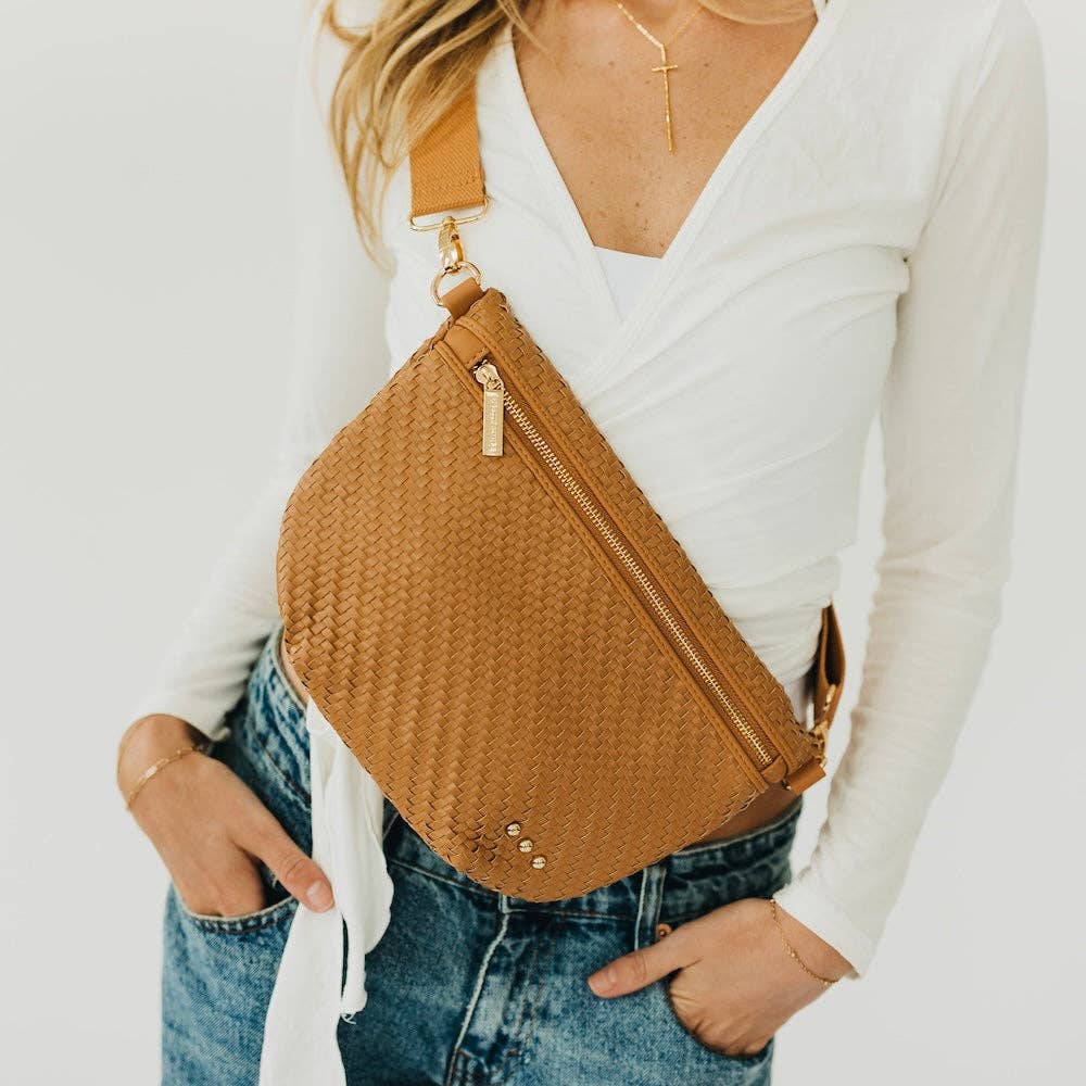 Diagonal Woven Westlyn Bum Bag - NEW!!!: Brown