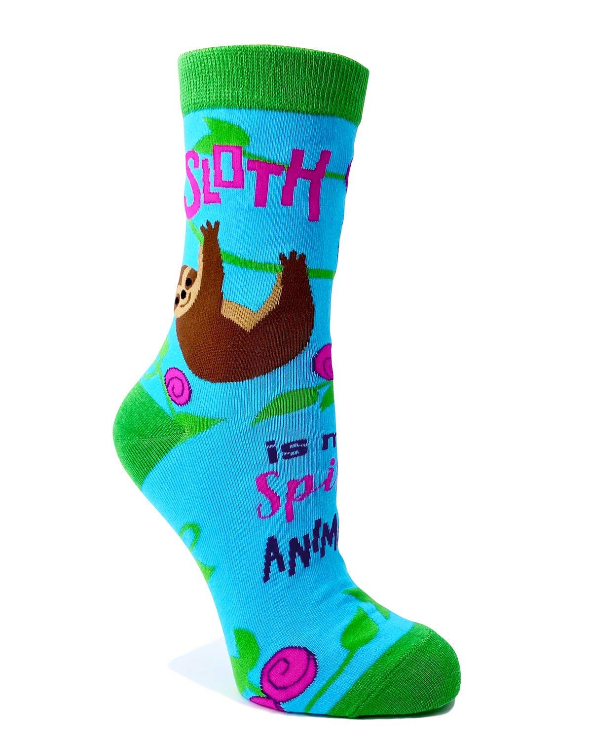 Sloth is My Spirit Animal Women's Novelty Crew Socks