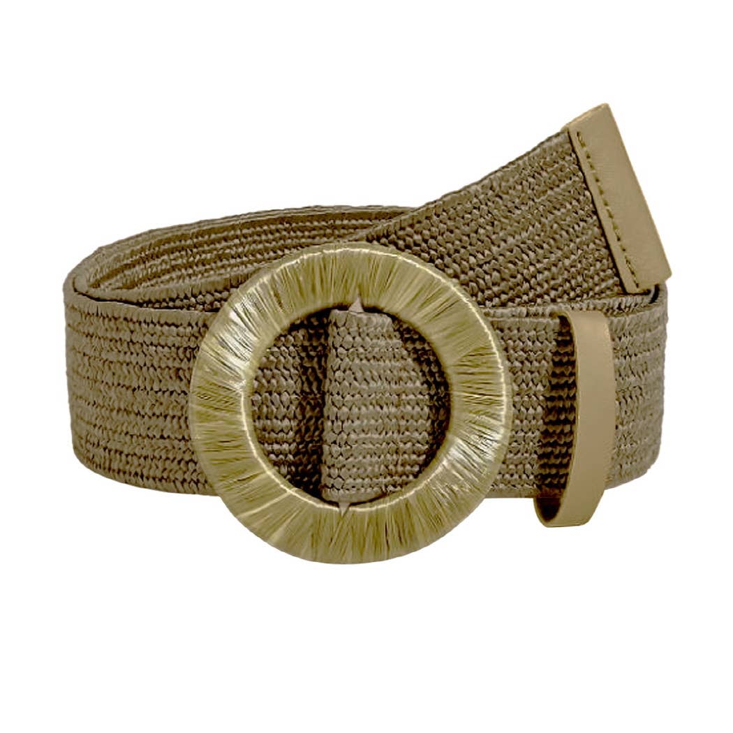 Solid Wide Straw Belt