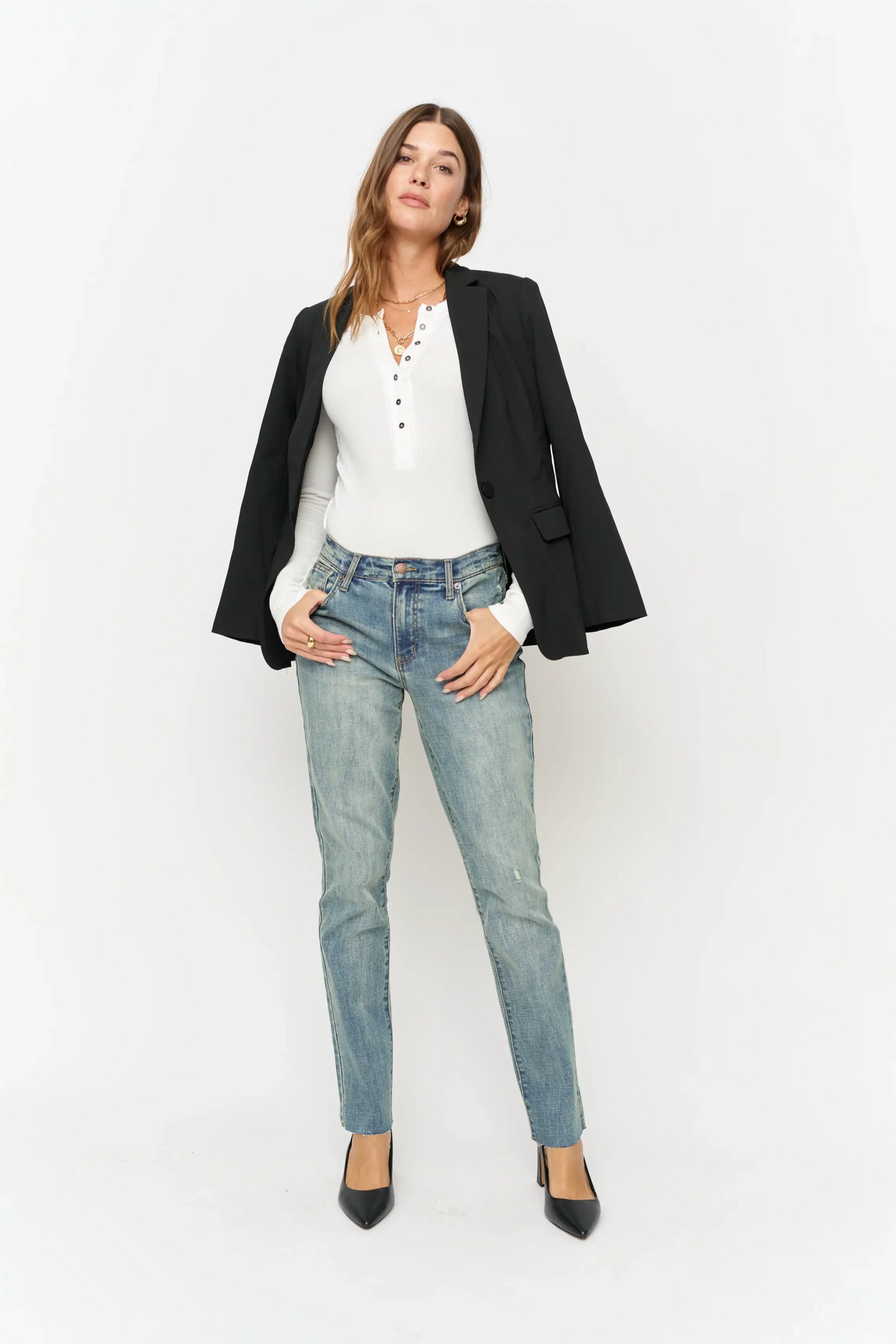 Crosby Mid Rise Relaxed Taper Jean, 4 Year Vintage : Standard
