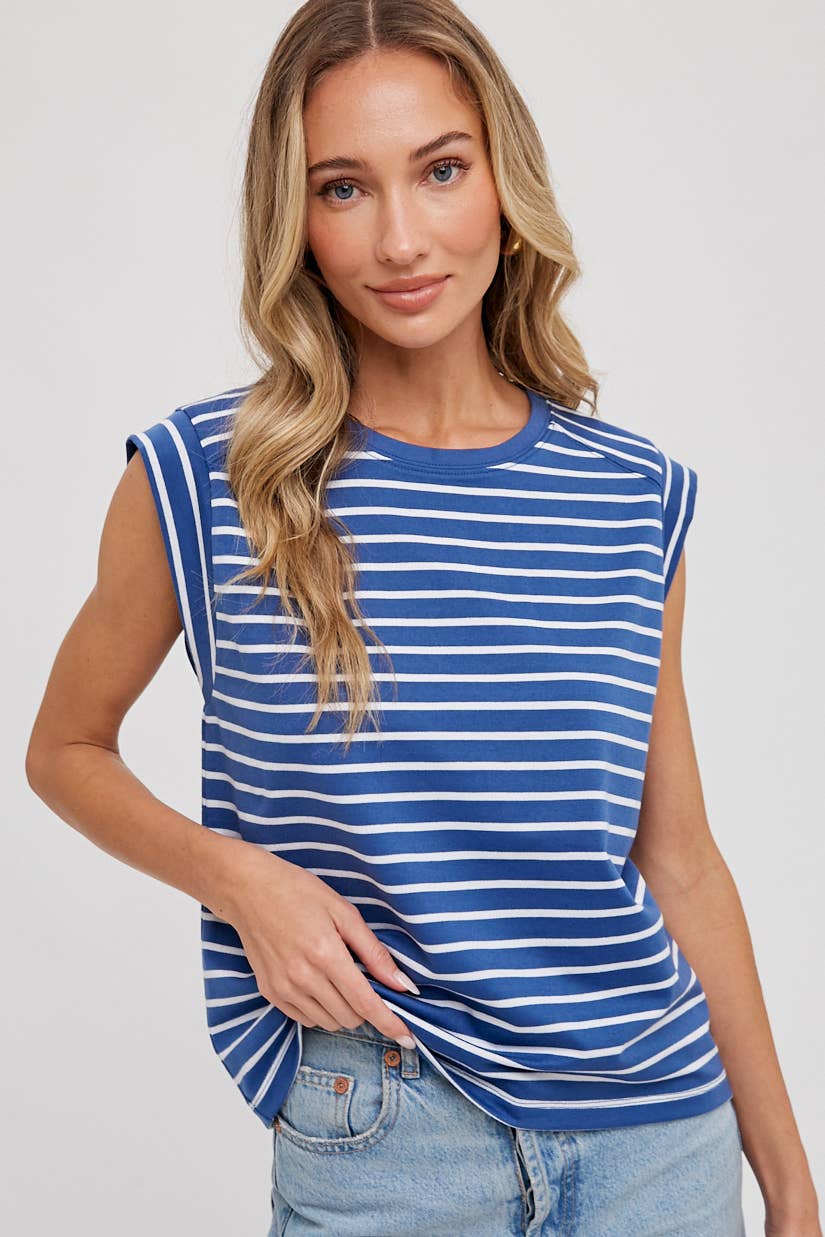 STRIPED TEE: IVORY