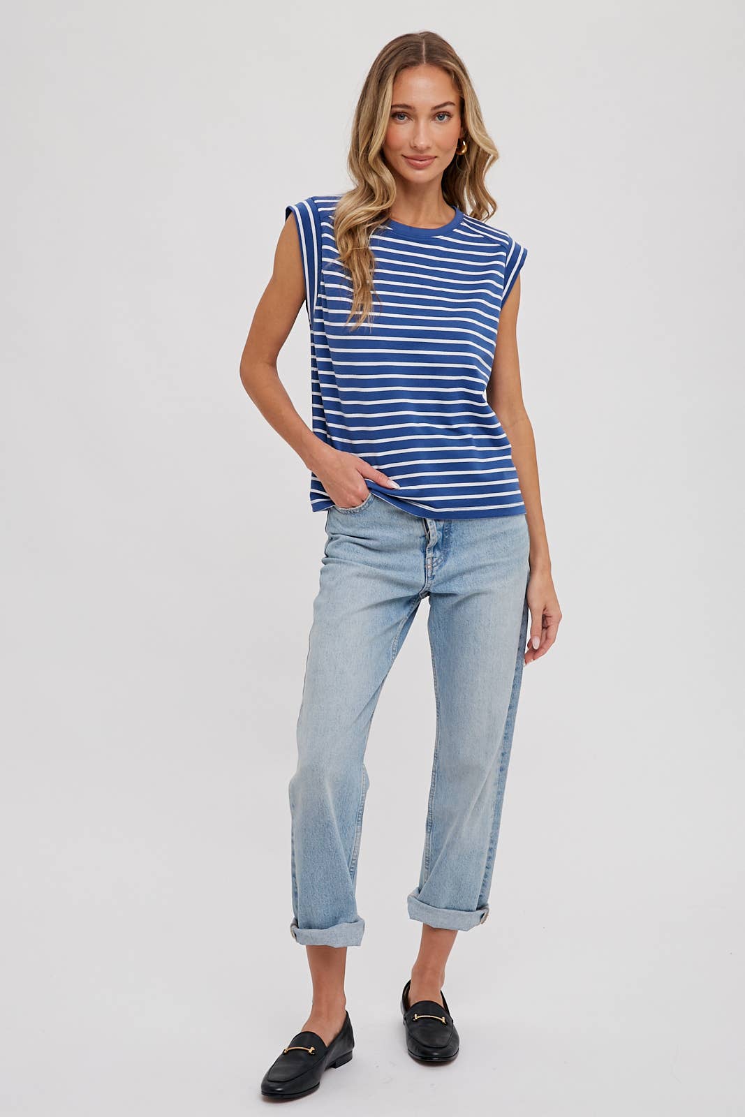STRIPED TEE: IVORY