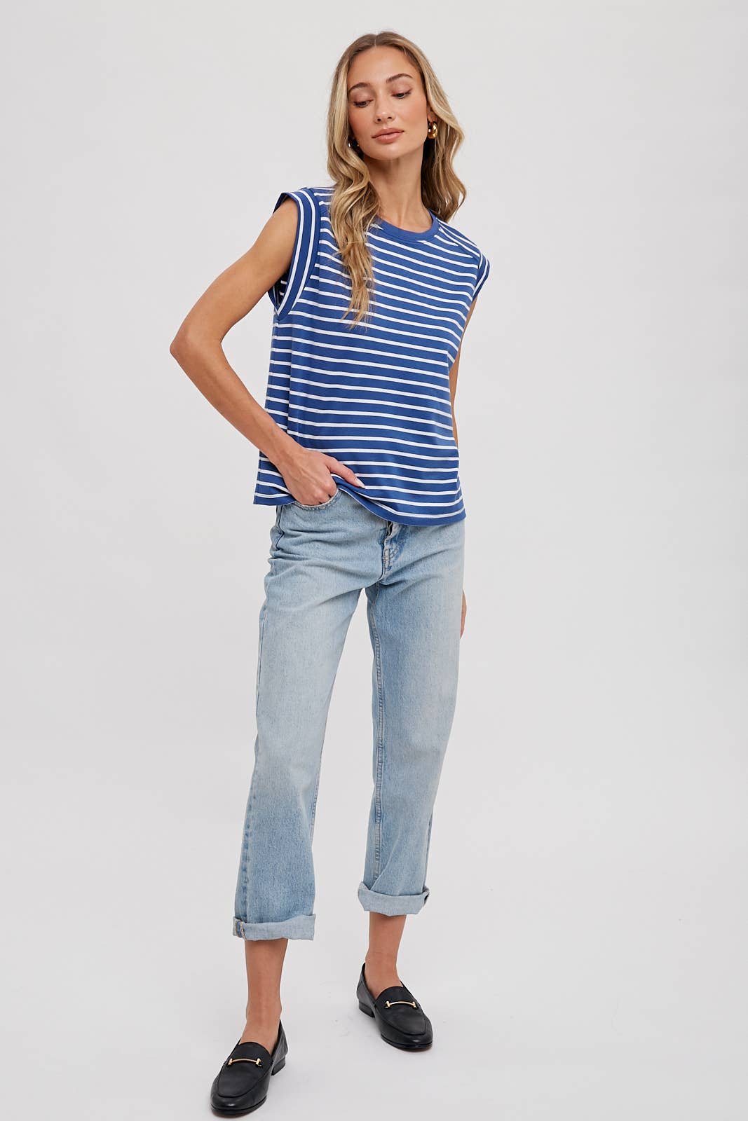STRIPED TEE: IVORY