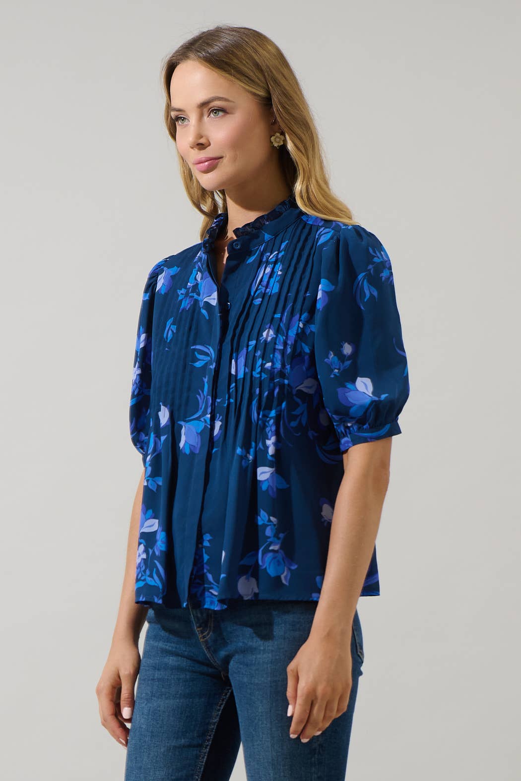 Niva Floral Elysia Pleated Blouse