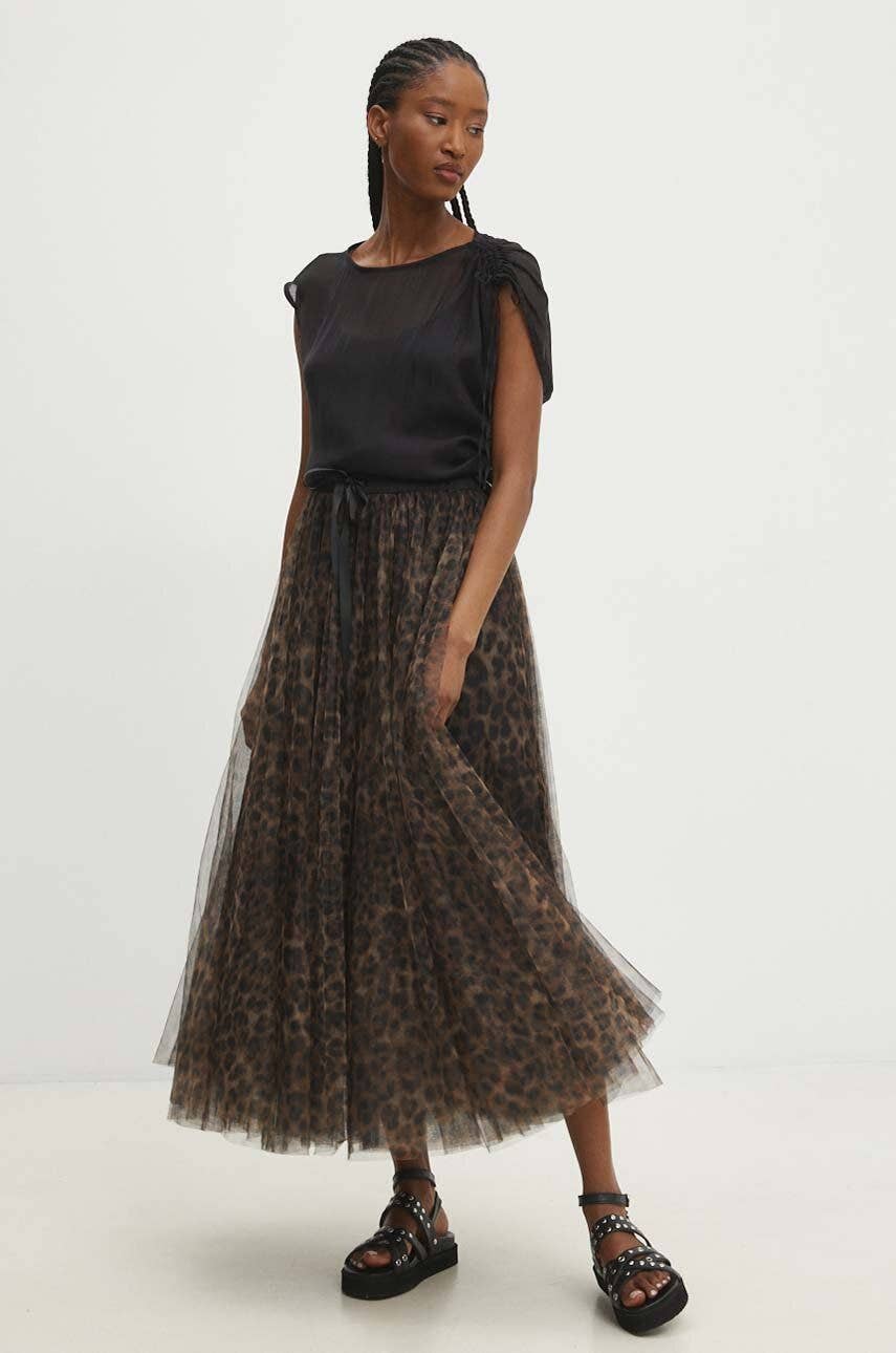 Aria tulle skirt in large leopard print
