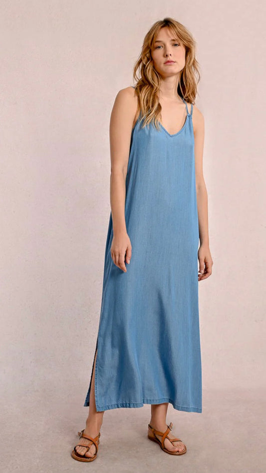 Long Straight Dress in Tencel