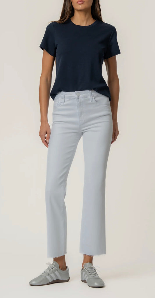 Kut from the Kloth Kelsey High Rise Ankle Flare Jean in Optic White