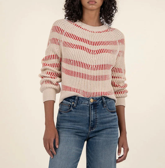 Kut from the Kloth Reagen Stripe Crewneck Sweater