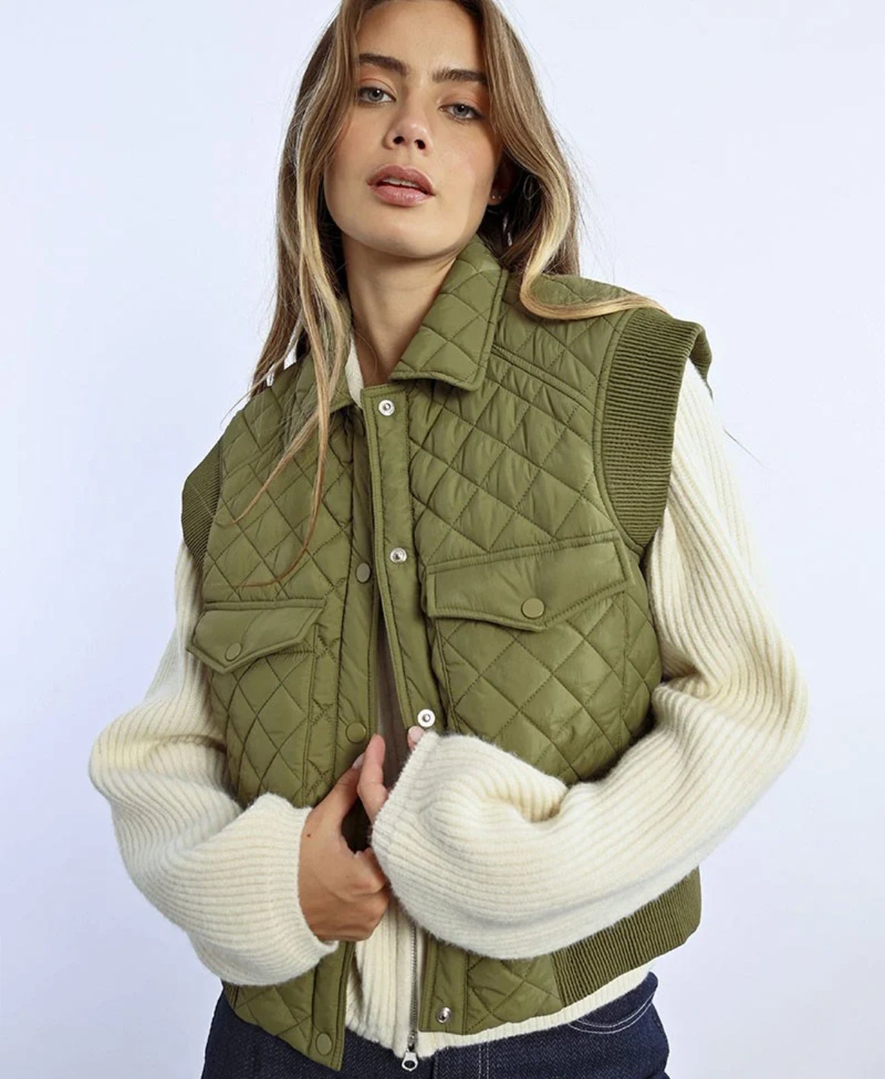Olive Padded Vest