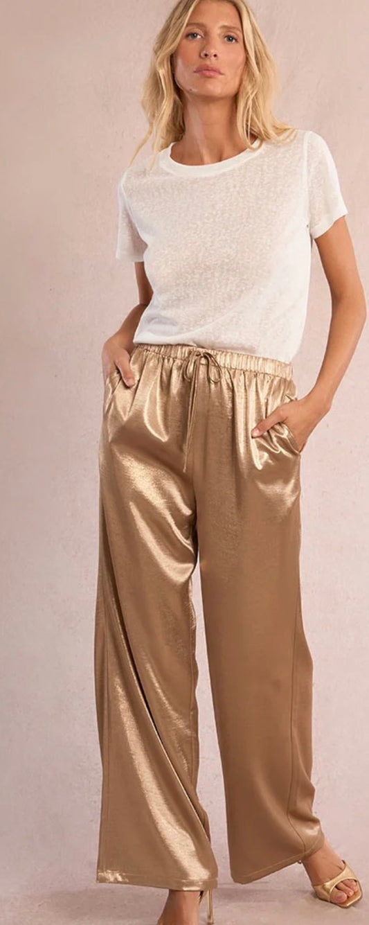 Gold Satin Pants