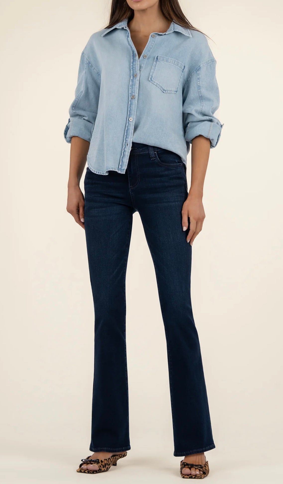 Kut from the Kloth Natalie Mid Rise Flare Bootcut Jeans
