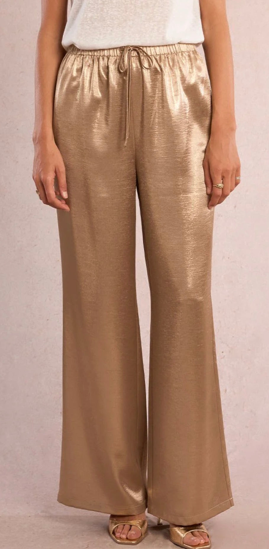 Gold Satin Pants