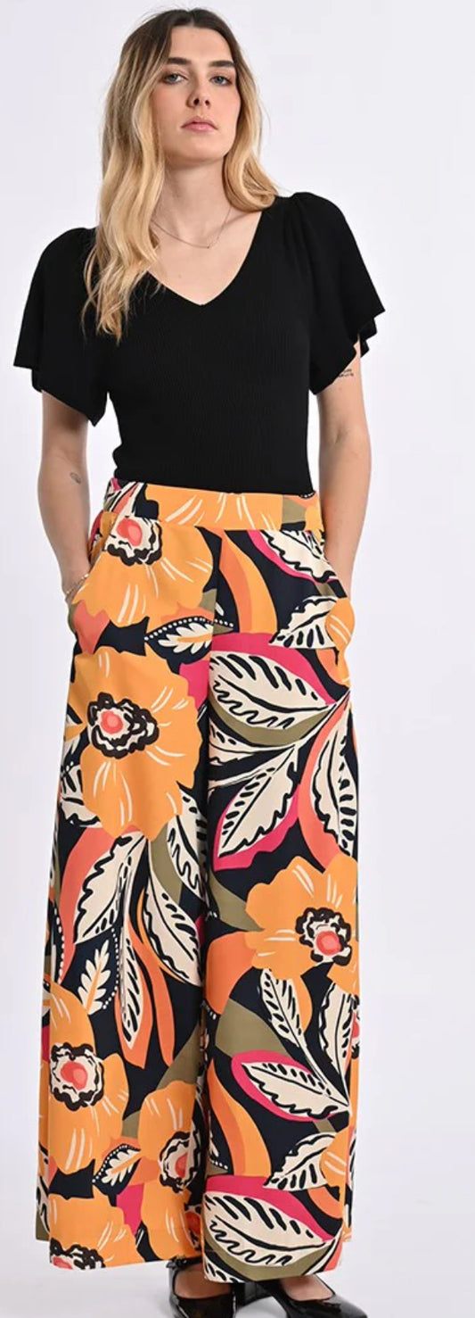 Wide Printed Pants
