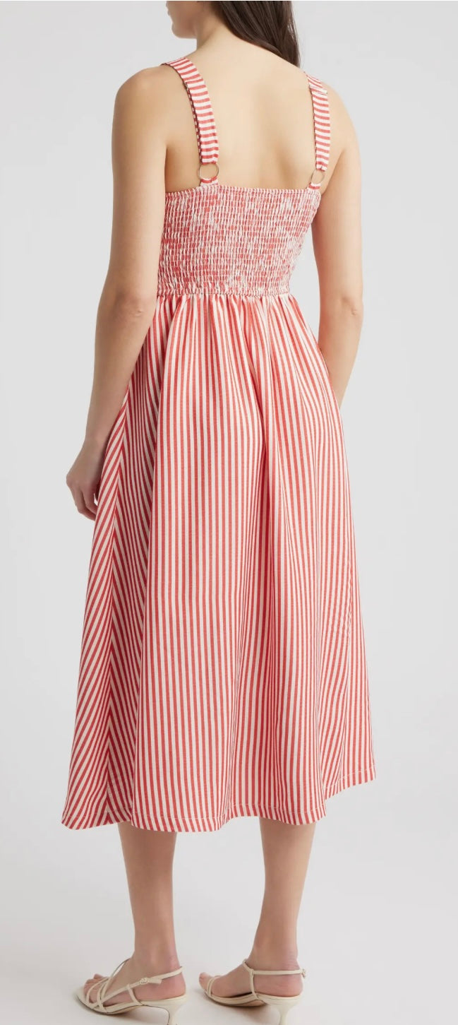 Red and White Dress