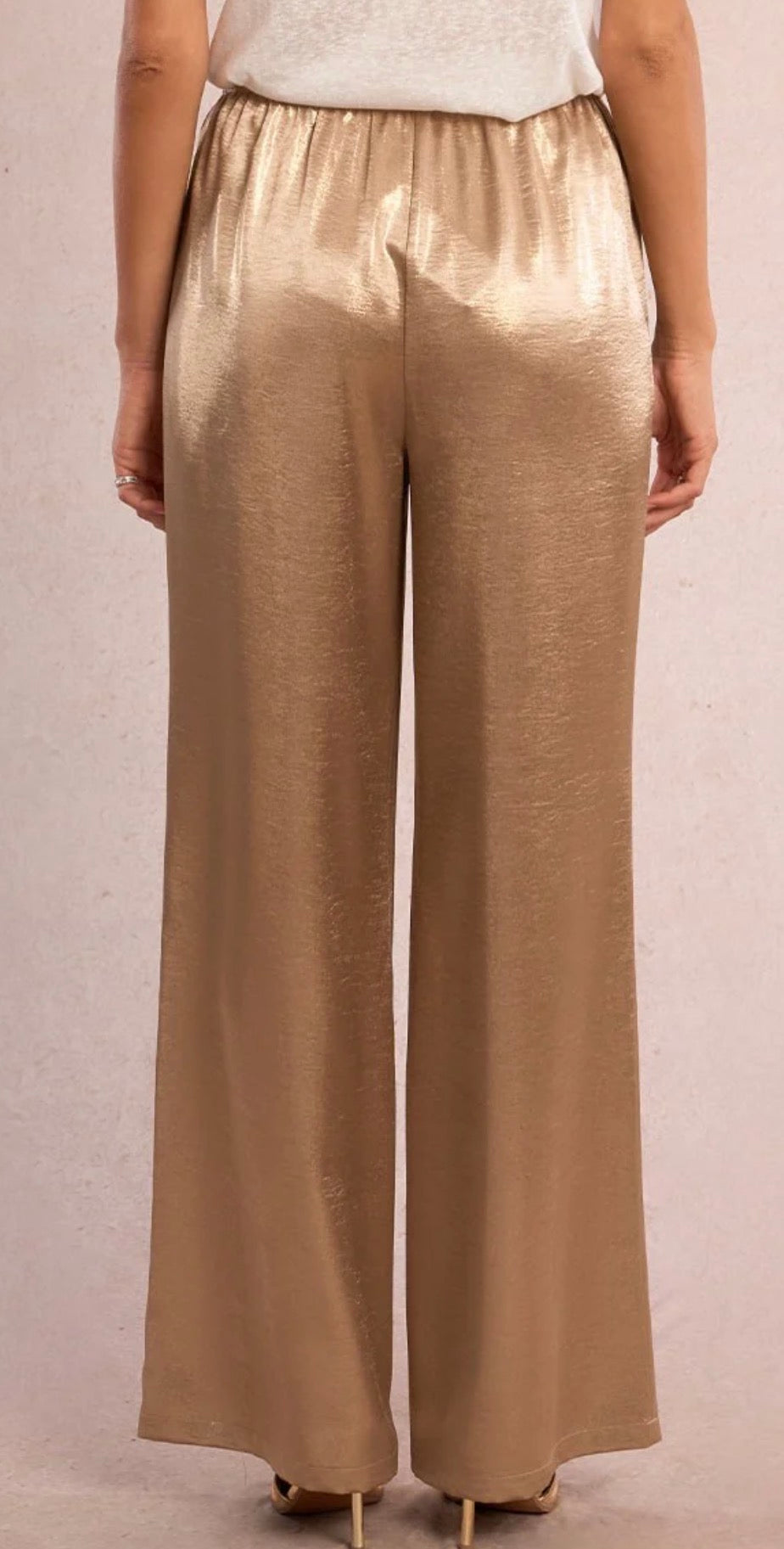 Gold Satin Pants