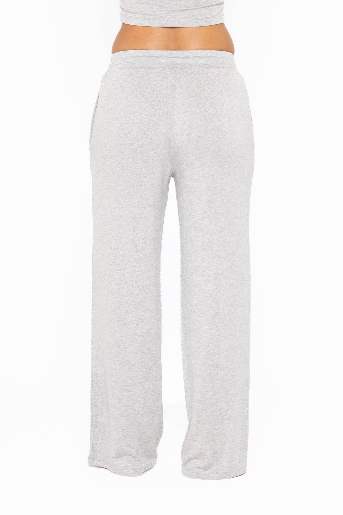 Mid-Rise Lounge Terry Pant: HEATHER GREY