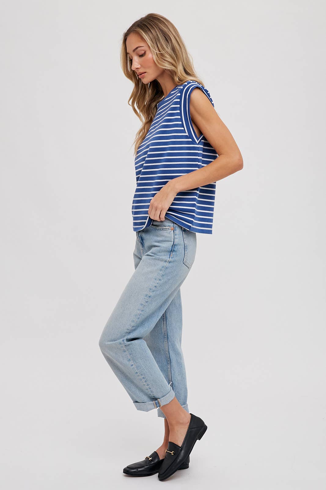 STRIPED TEE: IVORY