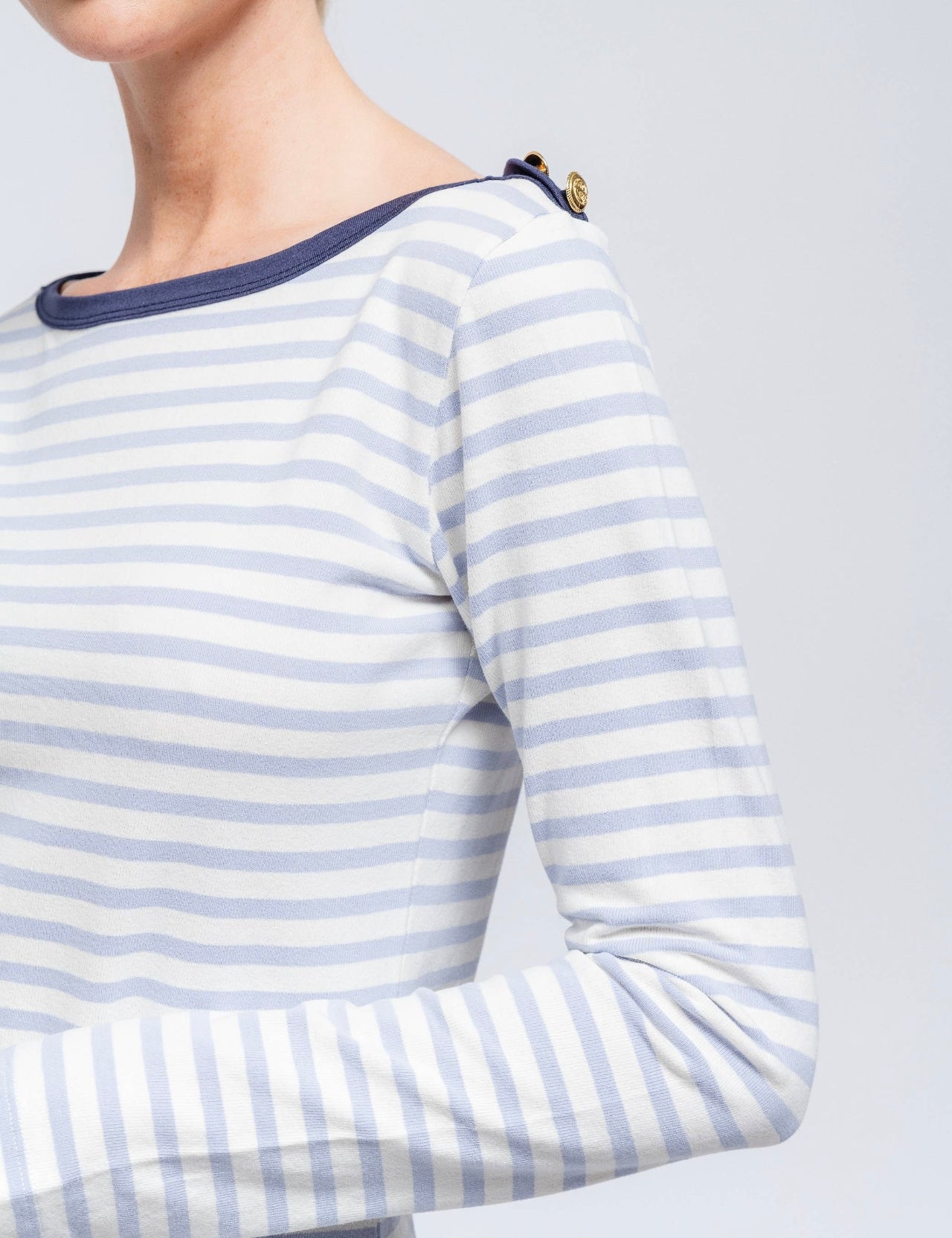 Striped Boat Neck Tee
